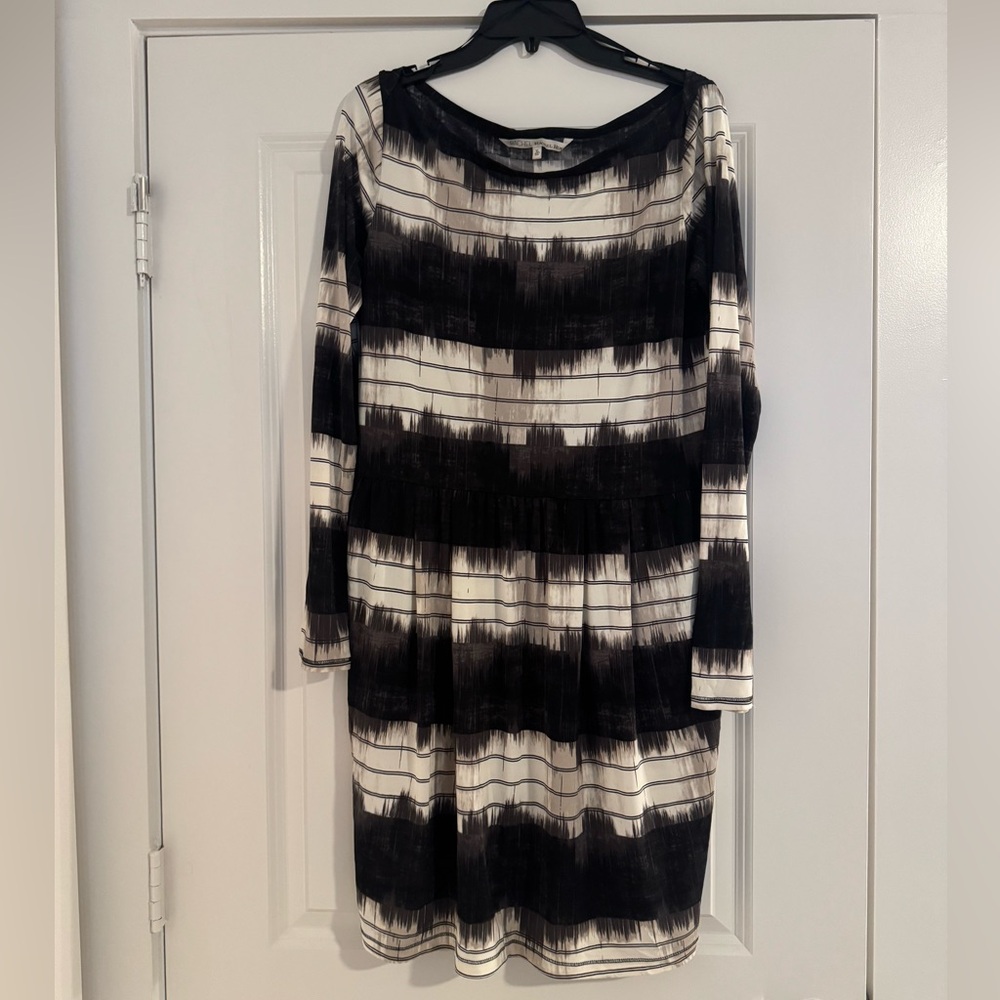 Rachel Roy Black and White Striped Dress